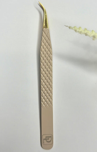 Curve Isolation Tweezers(Latte Gold)✨